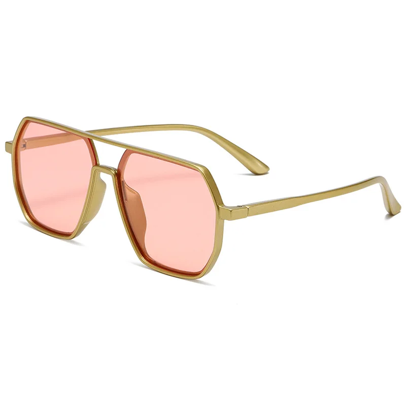 Ретро негабаритные поляризованные солнцезащитные очки для женщин и мужчин винтажные Оттенки UV400 классические большие металлические