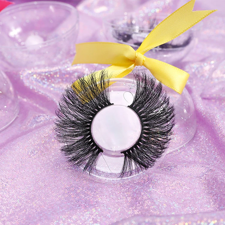 
Wholesale Luxury Premium Lovely 25mm 5d Mink Long And Thick Eyelashes With Pink Box 
