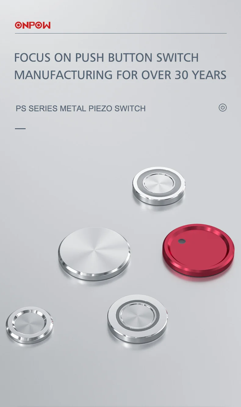 25mm Momentary/Latching concave head ring LED stainless steel waterproof IP68 capacitive touch switch