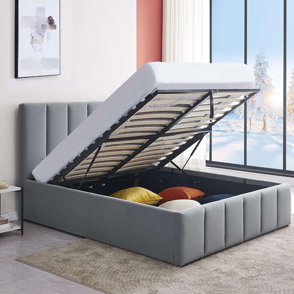 popular modern design wholesale  king queen full double twin single size  fabric soft bed