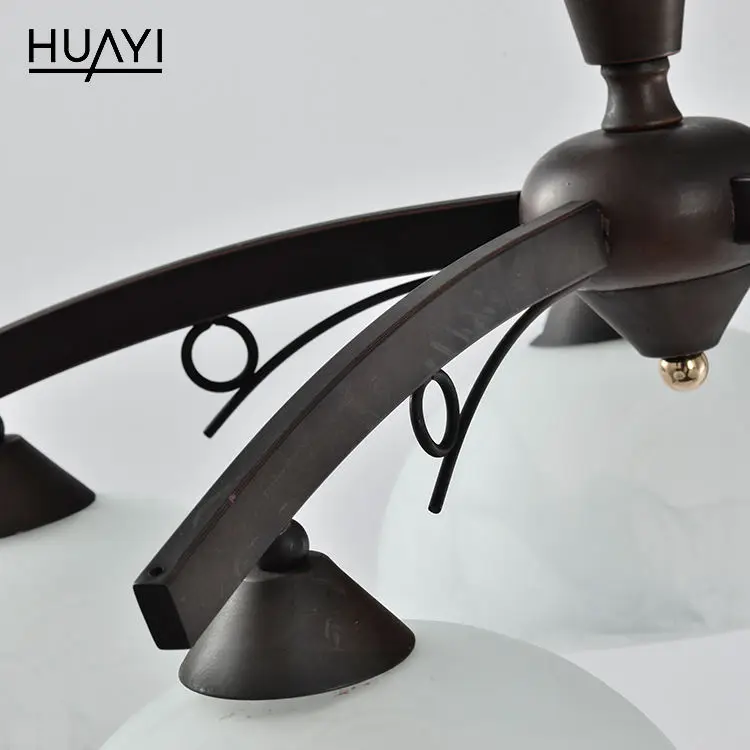 HUAYI Elegant Design Energy Saving Modern Glass Shade Hotel Lobby Home Fancy Pendant Lamp