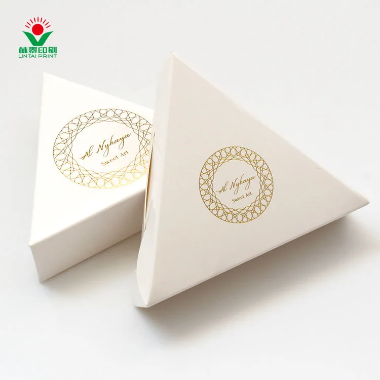 High quality Personalization simple custom design Triangle muffin paper box Fruit pie cheesecake Packing box Pizza slice box