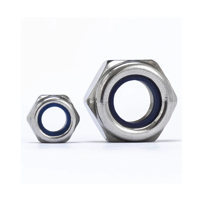 Hex Lock Nuts Stainless Steel Six Angle M5 M12 M4 1/4 Inch Customized Hexagonal Locknuts