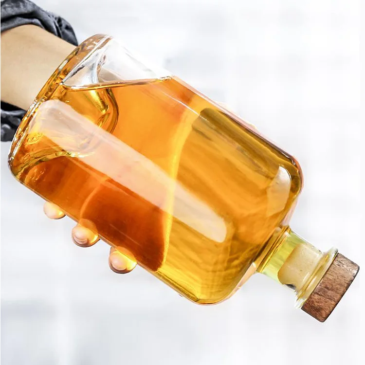 Liquor Glass Bottle 250ml  500ml 16oz   Glass Bottles Manufacture Custom 500ml Rum Vodka Liquor Gin Glass Bottle