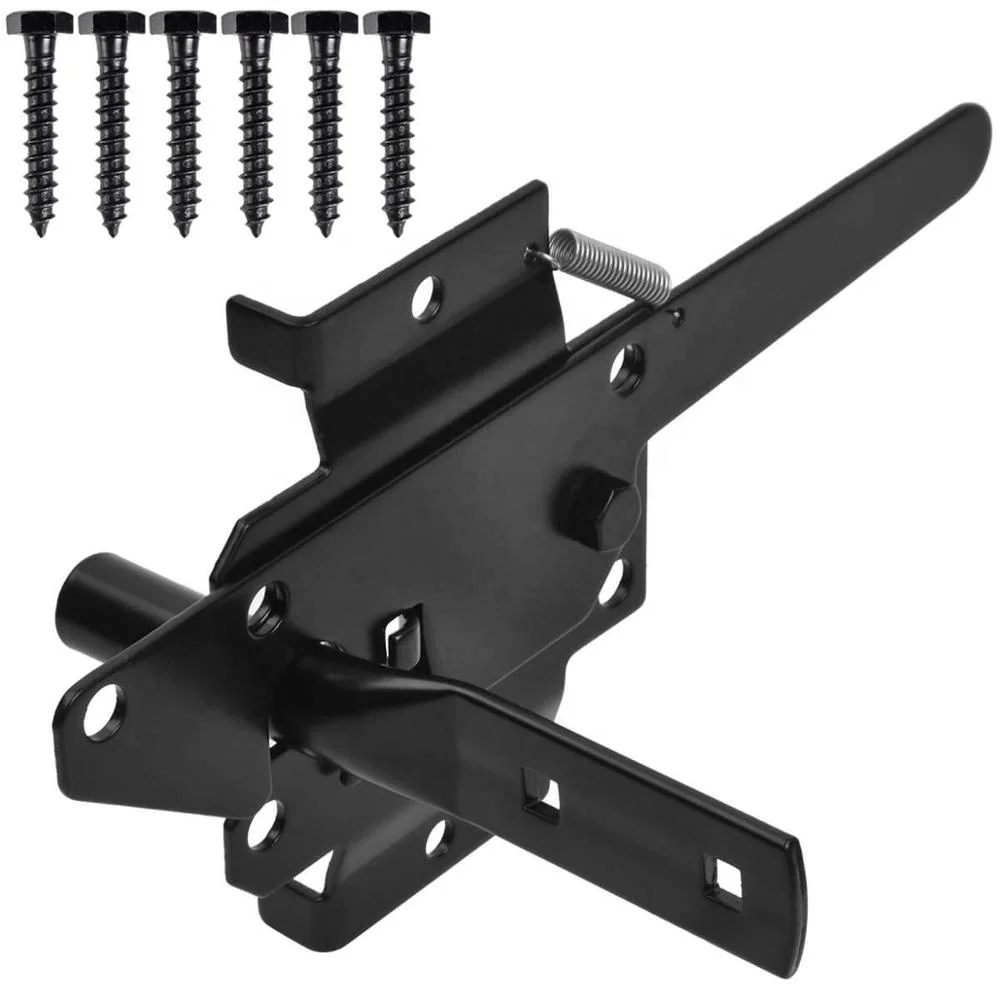 Black Residential Paddle Gate Latch