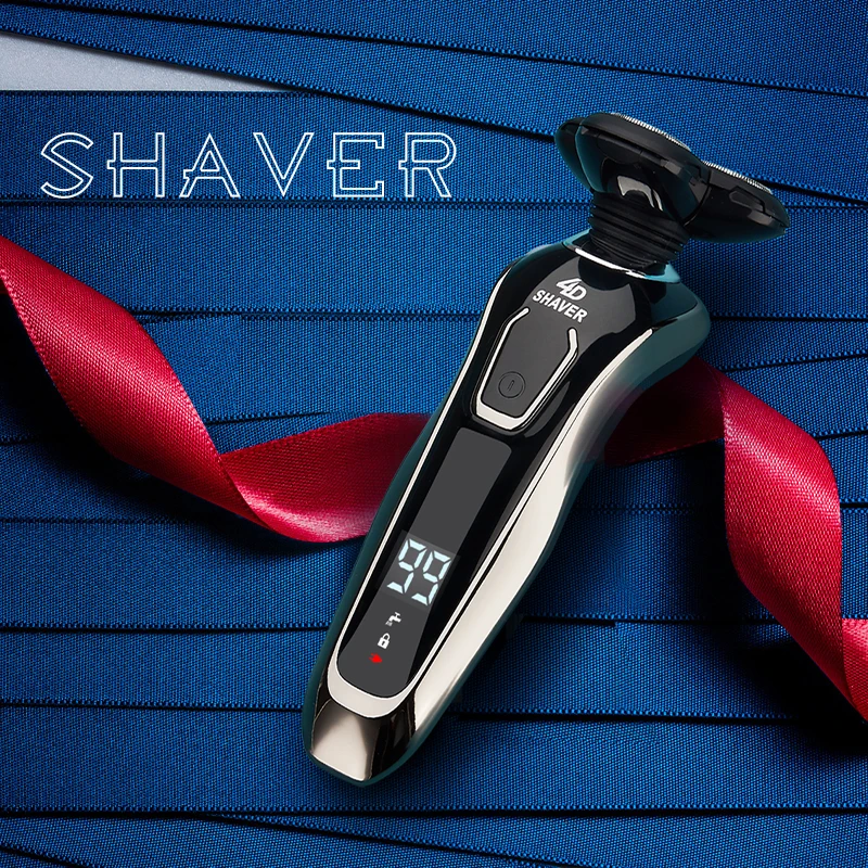 YINUO USB Charging Rechargeable Electric Shaver Waterproof Cordless Triple Blade Shavers for Men