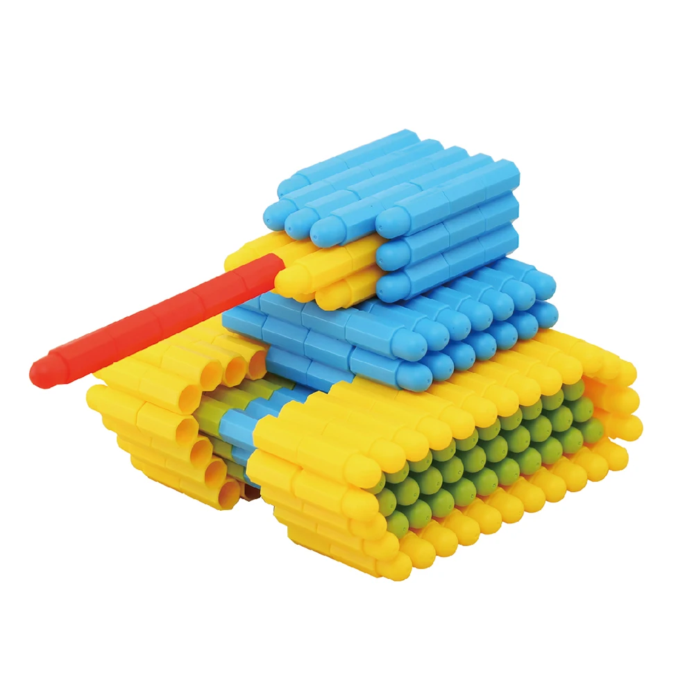 66PCS PP Colorful plastic bullet building blocks toys creative assembly educational toy block for kids