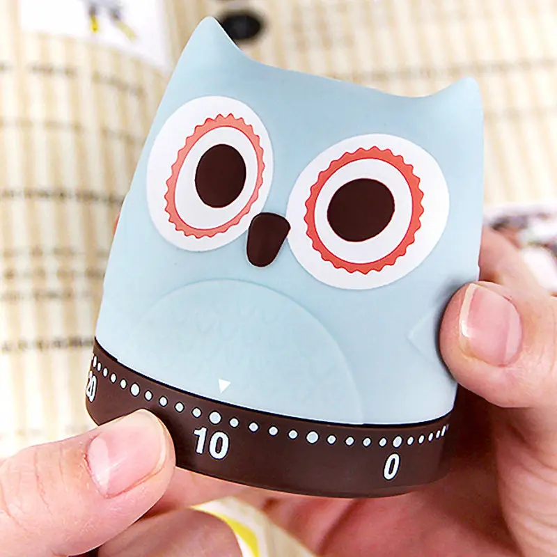 Cute Animal Mechanical Timer Cute Pig Dog Cat Fox Child Time Manager Student Learn Self-discipline Remind Timers Kitchen Timer