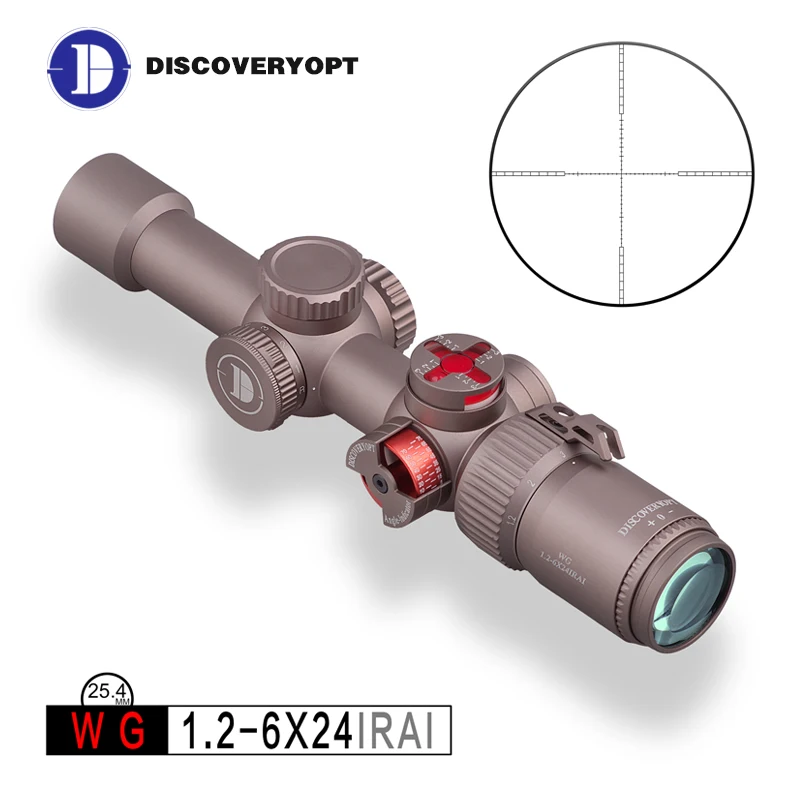 Популярный тактический стиль охотничий прицел для стрельбы WG 1 2-6x24irai трубка 25 4