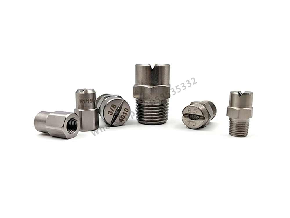 Industrial HU Hvv 1/4' 304 316 Stainless Steel Brass Flat Fan Spray Nozzle for Cleaning Washing