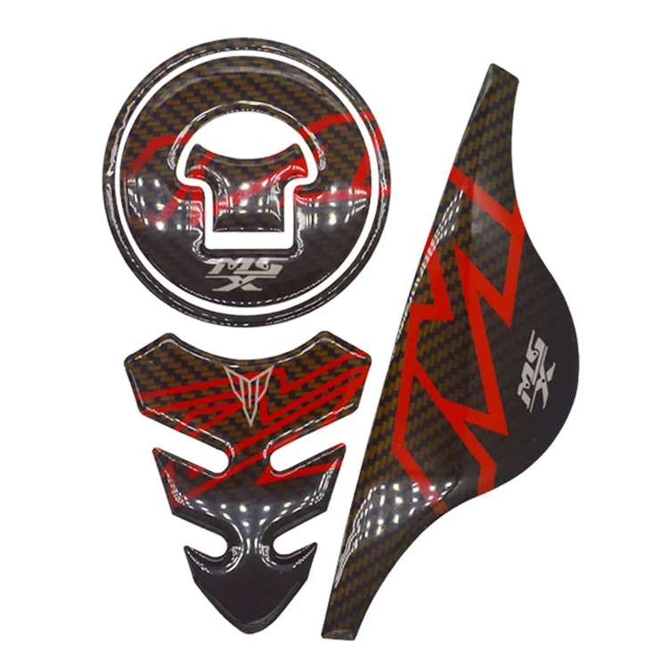 motorcycle refit accessories 5D tankpad rubber garbon fiber tank pad protector sticker for yamaha MSX125