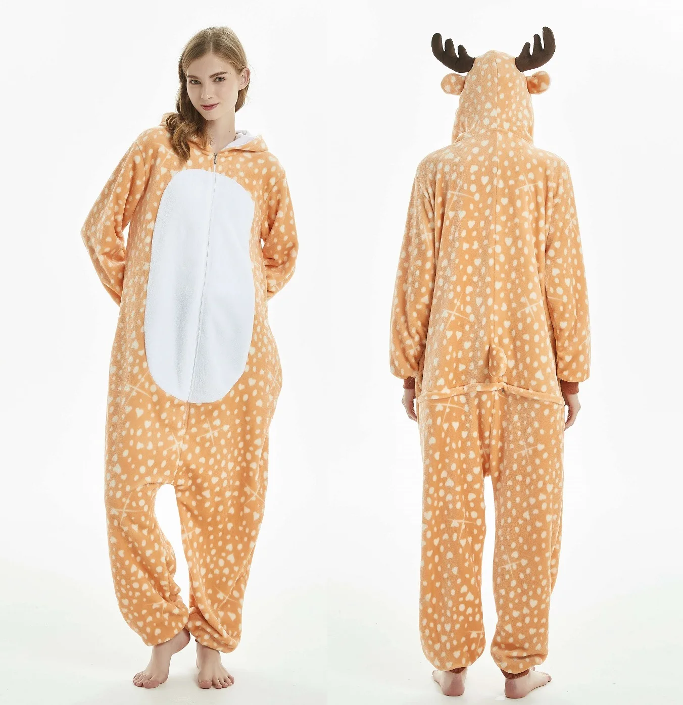 IN-STOCKED Retail Wholesale casual jumpsuit rudolph Pijama Kigurumi Deer night gown onesie christmas sleepwear pajamas onesie