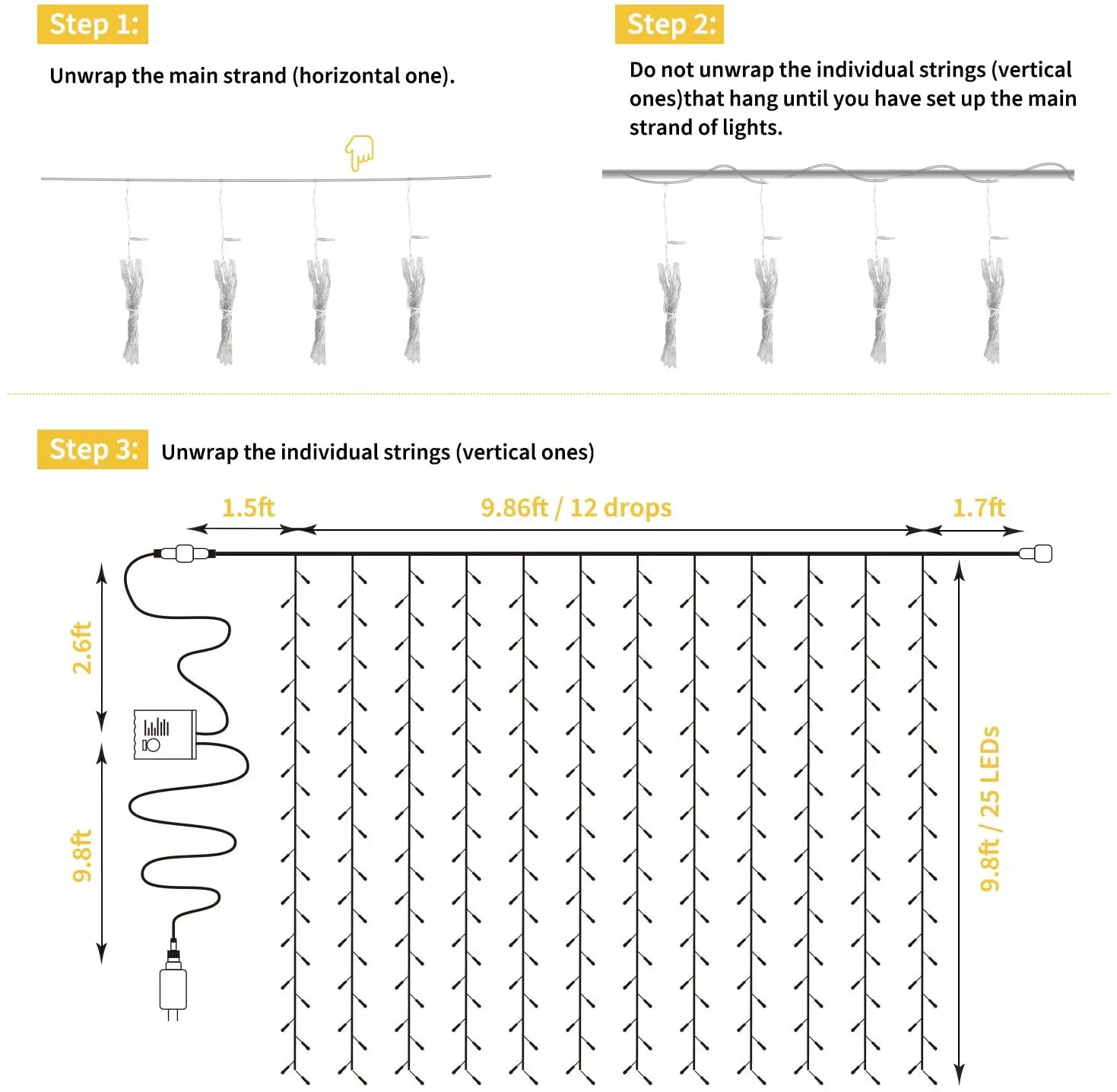 Waterfall Curtain Led Fairy String Light Garland Water Flow Meteor Shower Rain Light Window Icicle Decor Light