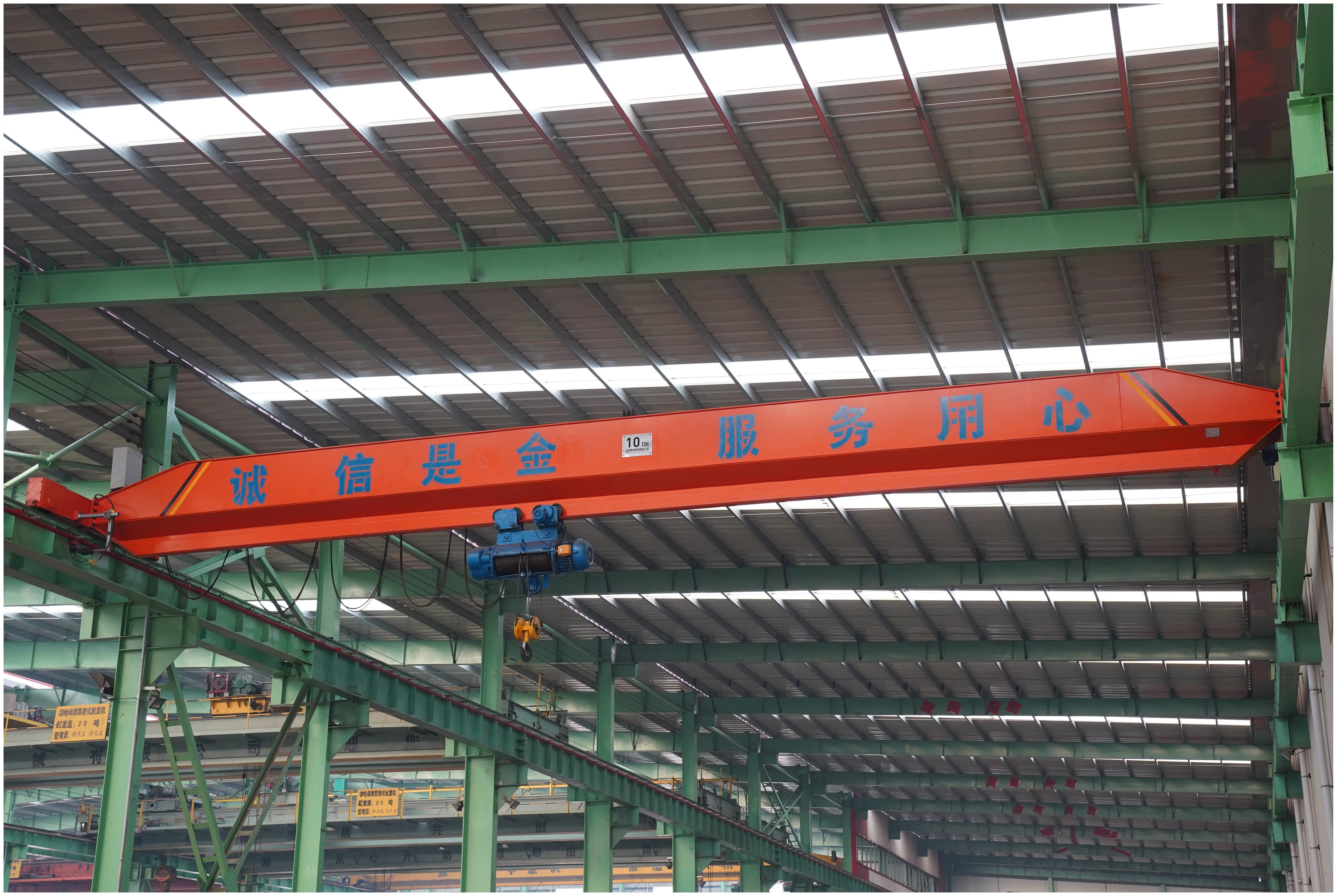 SZMC  workshop Manufacturing Plant Remote control electric hoist single girder bridge crane