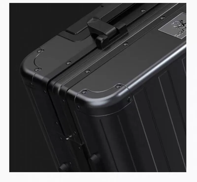 Carry on Luxury luggage set aluminium magnesium alloy suitcase six color 20inch cabin suitcase rolling wheels briefcase