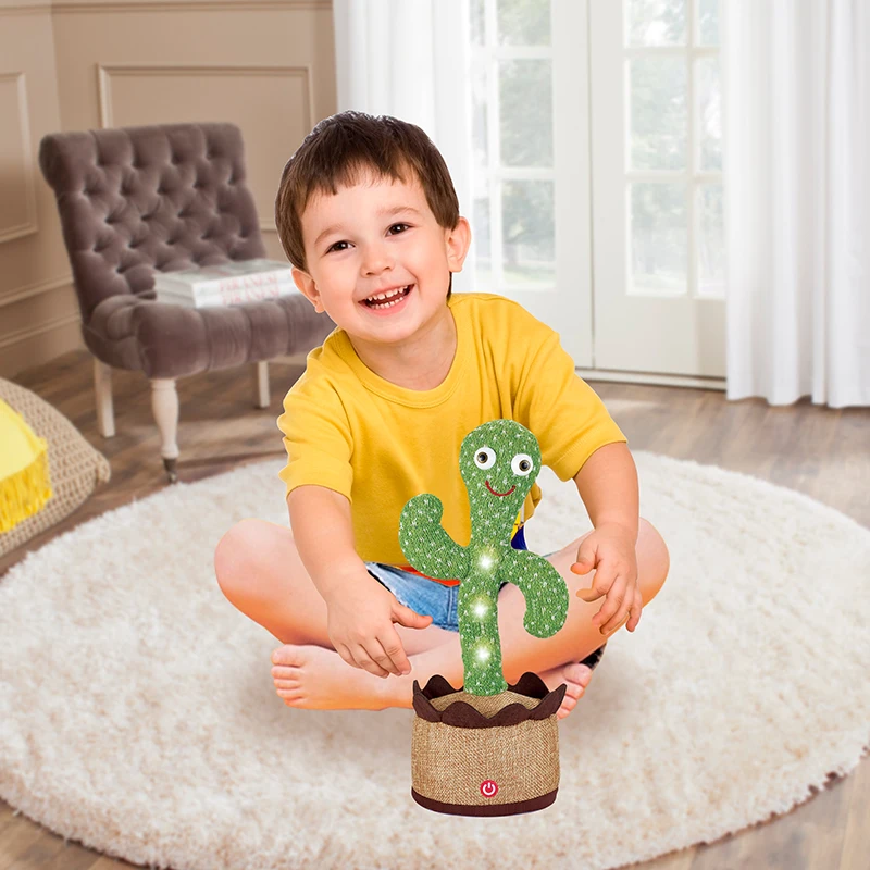 New Lovely Dancing Plant Toy Talking Home Desk Decorations Sound Record Repeat Doll  Kids Educational Toys