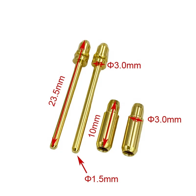 Customized Gold Plated Electronic Contcat Test Probe To High Current Cable Charger Connector