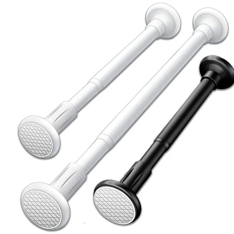 Guida 629009  62900901 Universal Retractable Stainless Steel Shower Curtain Tension Rod No Drilling For Bathroom