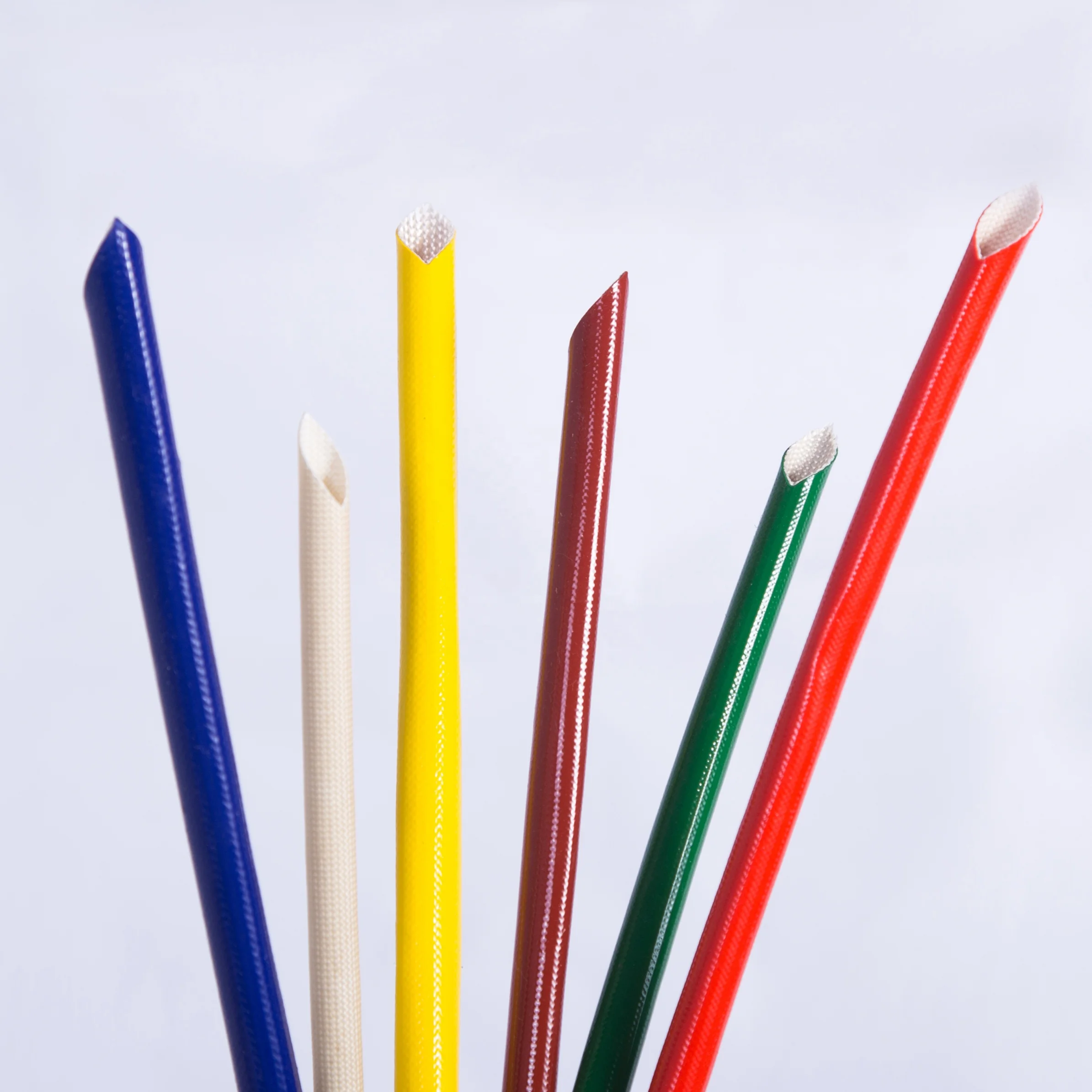 2.5 mm 4KV Silicon Resin Coated Fiberglass Sleeving for Electric Motor Winding