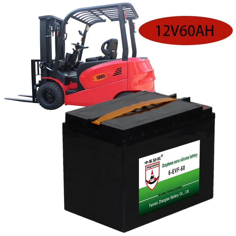 12V 60AH for electric forklift power source supply 6-EVF-60 lead acid batteries