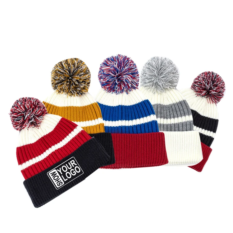 Высококачественные зимние модные стильные роскошные вязаные шапки-бини для улицы