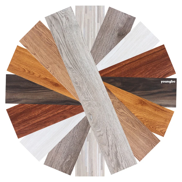 Youngbo self adhesive  spc flooring tile pvc floor precio del piso de baldosas  tile floor price