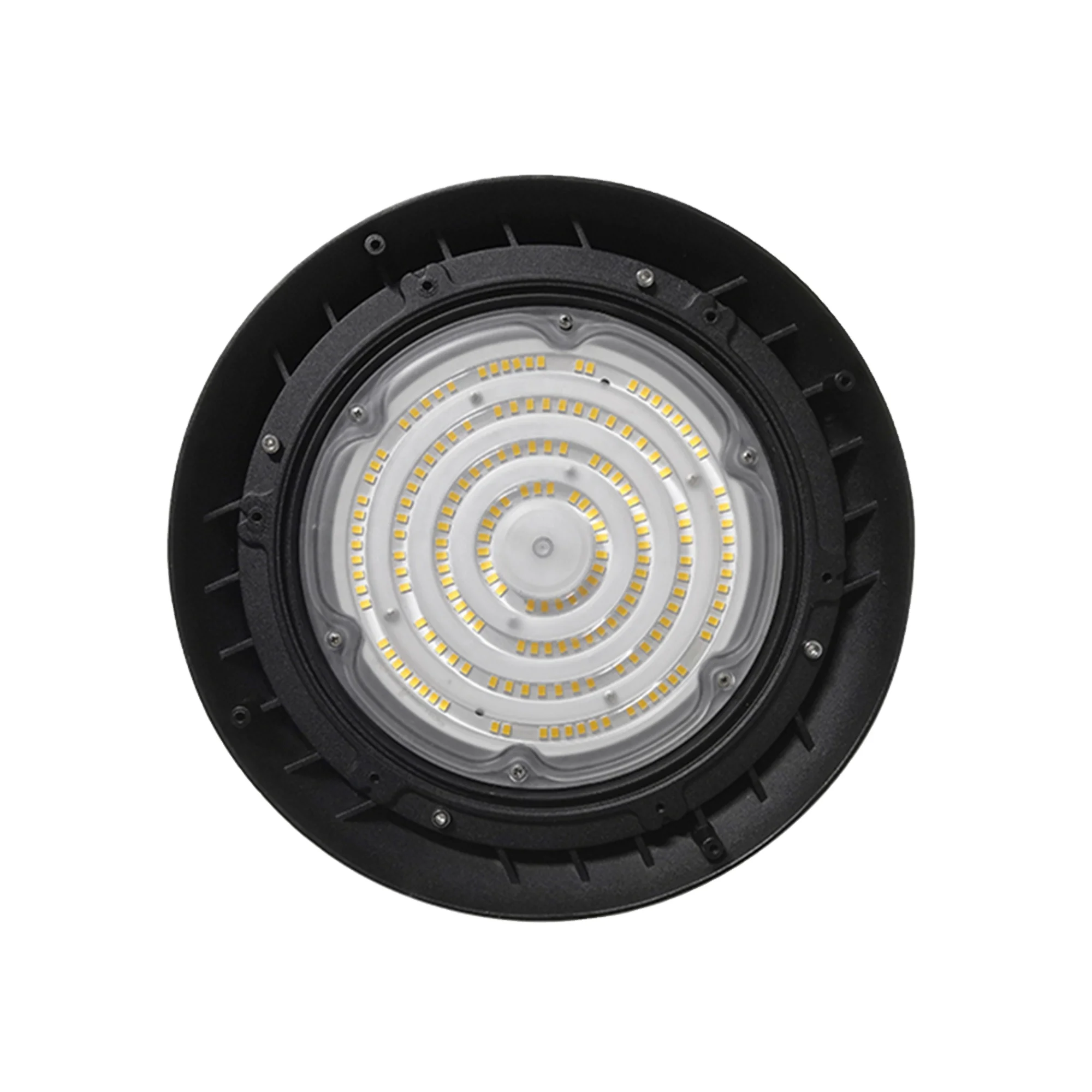Factory price affordable led highbay 200w150w 100w ufo highbay light high efficacy 150lm/w garage, gym, sports hall lighting