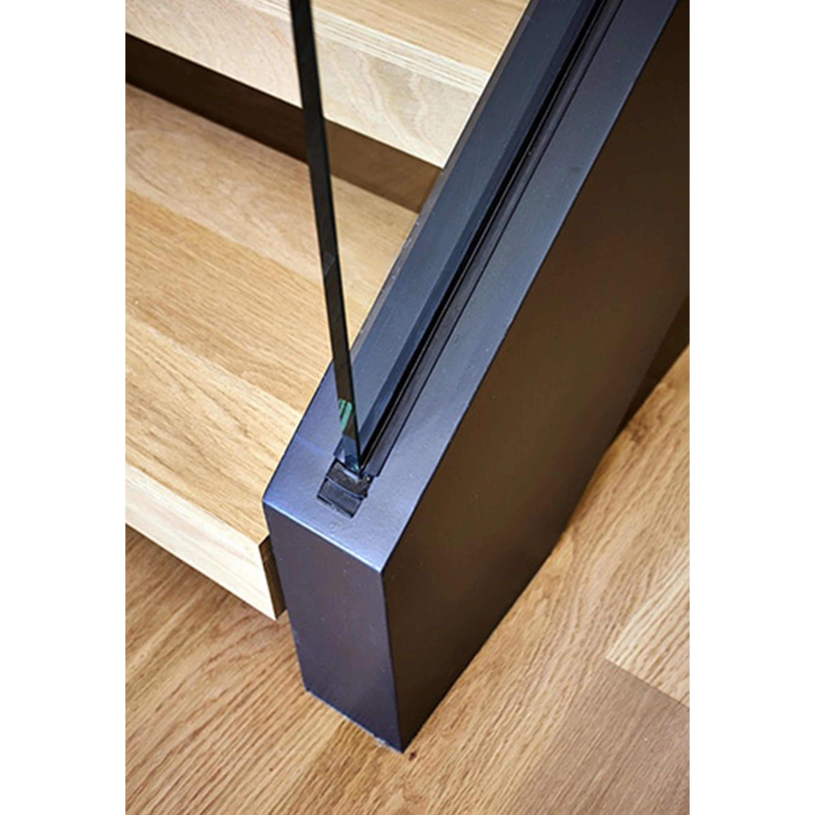 Aluminum balcony 12mm glass railing base shoe frameless glass balustrade handrail indoor staircase u channel glass railing