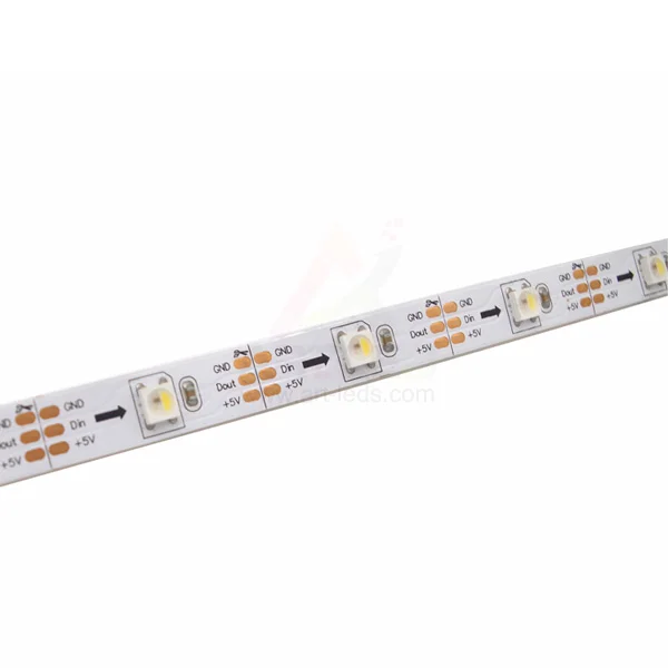 High Quality Pixel Smd5050 Rgb Rgbw Led Light Strip Sk6812 Ws2812b 60led Black Pcb Led Flexible Strip