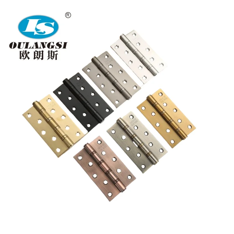 OLS-D42 201 304 Stainless Steel Flat Hinge Black Wooden Door  Hinge Flat Open 4 inch 5 inch 3 inch Window Hinge