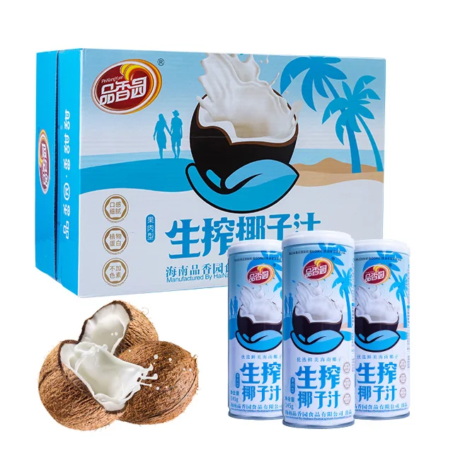 hainan factory wholesale oem haccp Fresh Squeezed  natural coconut milk juice drink bulk in cans canned