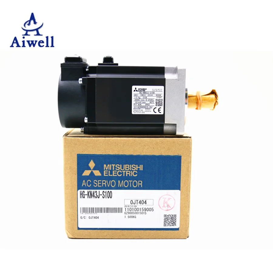 400W Mitsubishi Электрический серводвигатель переменного тока промышленное Ect IE 1 50/60HZ Трехфазный HG-KN43J-S100 108V IP65 оригинальной