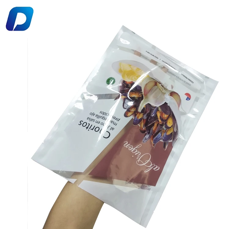 Customized Meat Dumplings Seafood Potato French Fries Vegetable Frozen Vacuum Food Packaging Bag PE Heat Seal Gravure Printing