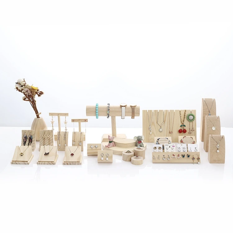 Factory direct sale wooden jewelry tray personalized jewel showcase custom blue jewelry display tray ring tray