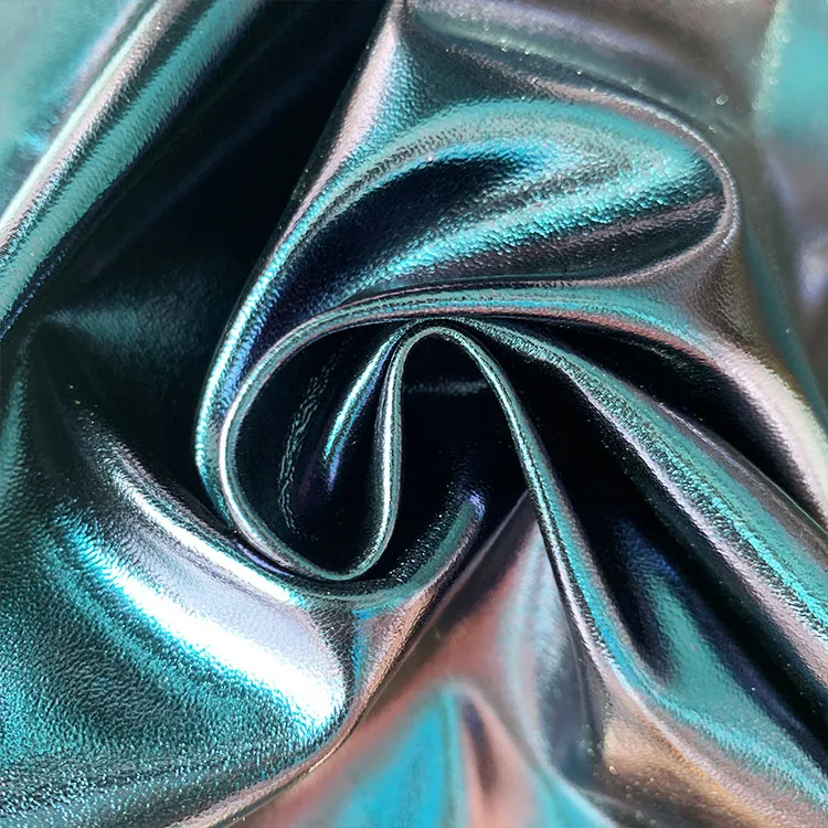 China leather Laser pu leather  Rainbow glitter fabric Transfer film leather