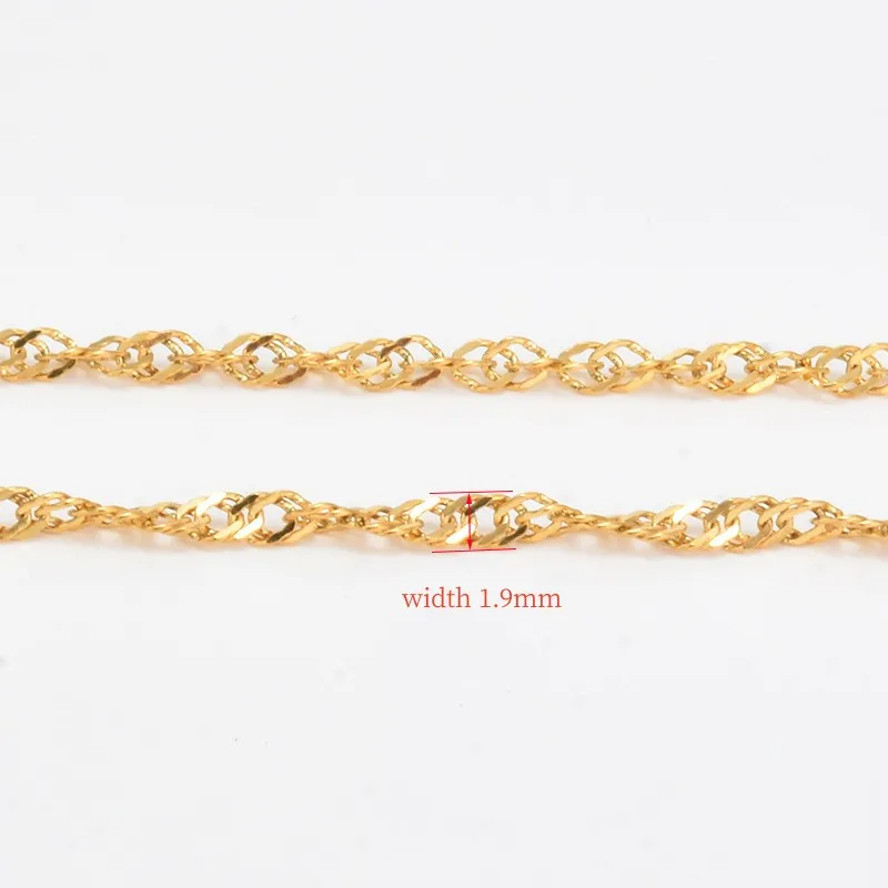 Непромокаемые Изящные цепочки из нержавеющей стали 18 карат