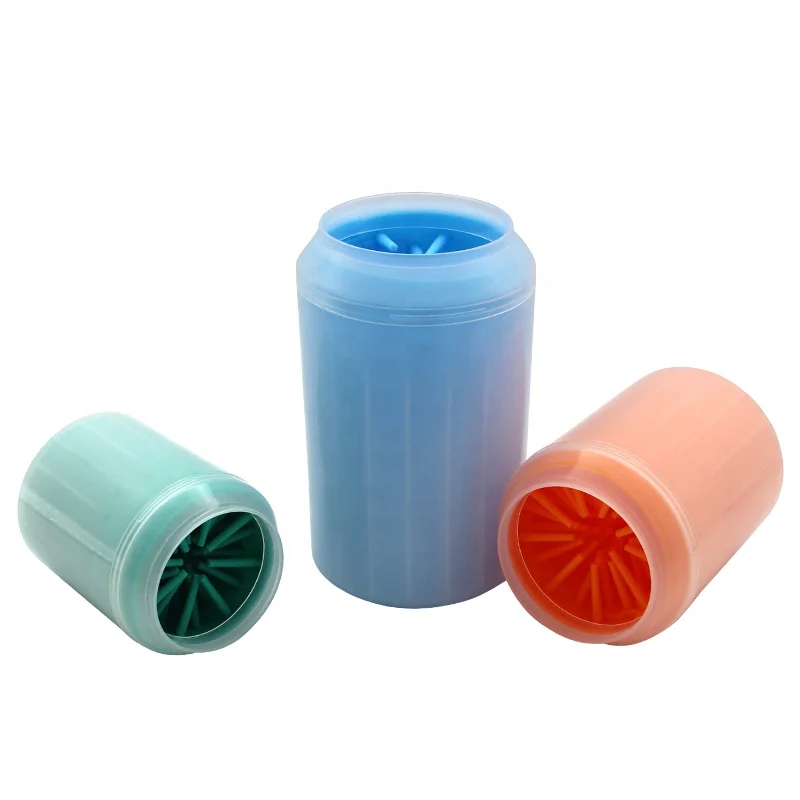 
Wholesale Three Color Styles Portable Foldable Pet Dog Paw Cleaner Cup Dog Paw Wash Pet Foot Washing Cup 