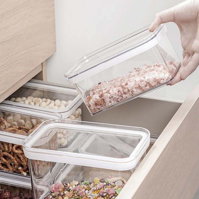 Freshness 0.9L 2.4L 3.4L Airtight Clear Food Storage Containers Airtight Storage Container Airtight Pet Food Storage Container