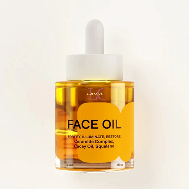 Private Label Ceramide Face Oil Luxury Lightweight Restore Hydration Glow Anti-Wrinkle Face Massage Oil Serum With Vitamin E