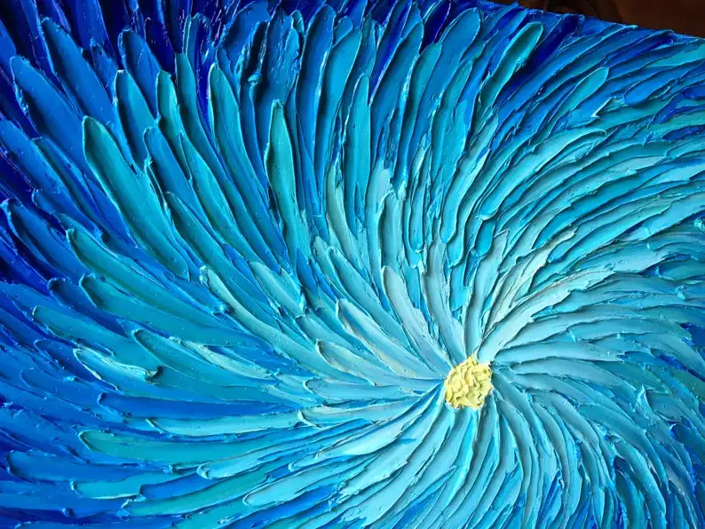 Wholesale Modern Texture Canvas Home Decorations 3D Handmade Oil Paintings for Living Room