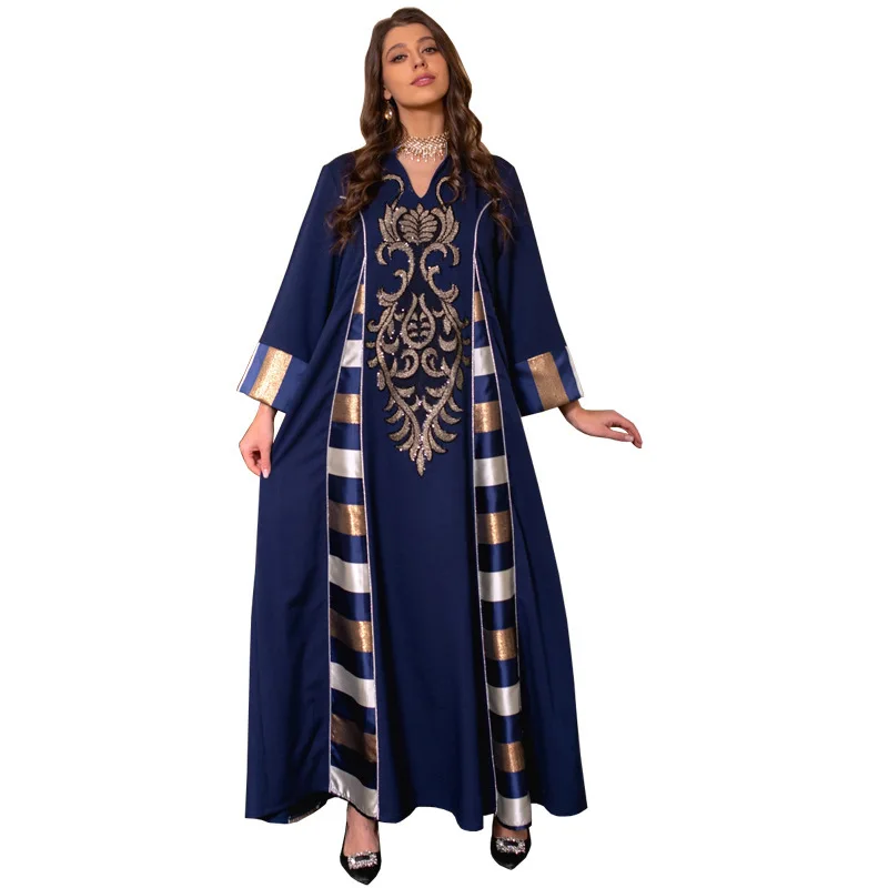 Весеннее женское мусульманское платье Abaya Dubai Kaftan