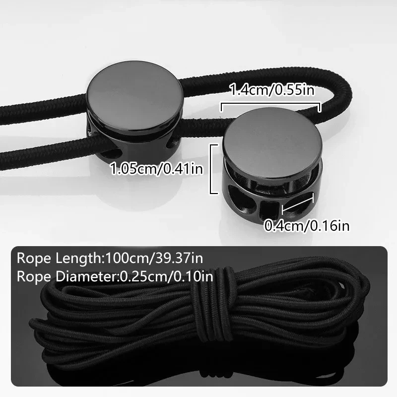 Hoodies Spring Clip Drawstring Stopper Metal Ends Cord Locks Pig Nose Buckle Mask Rope Adjustable Round Ball