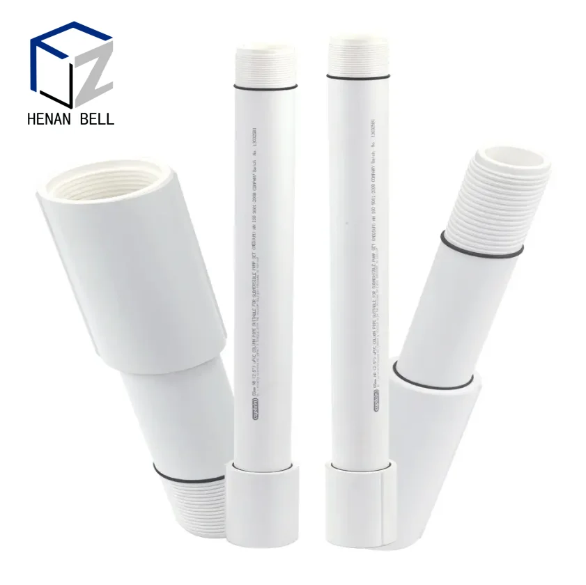 Customized colors and sizes plastic tube PVC-U UPvc Column Pipes for Borehole borewell water well deep well water delivery pipe