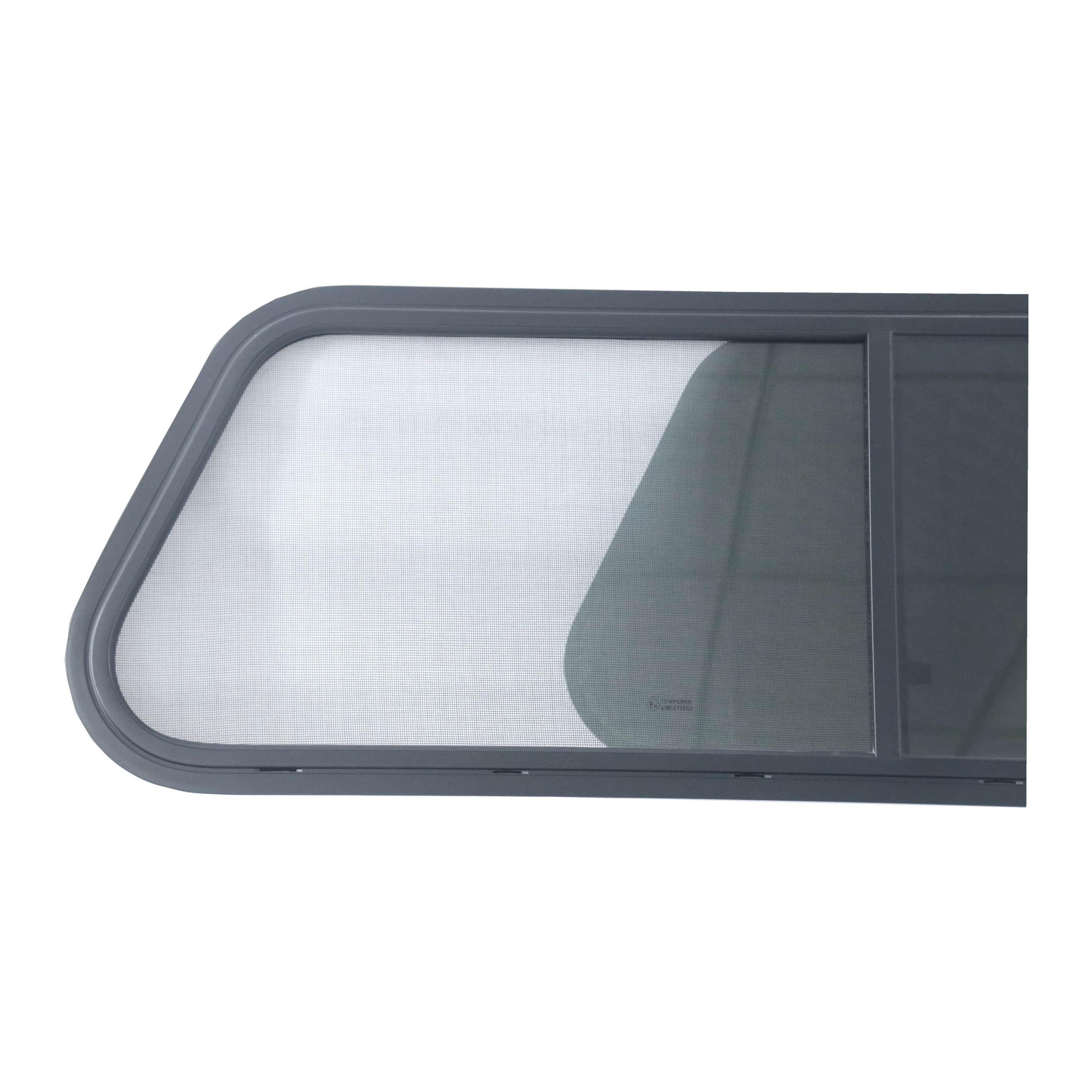 Pickup Truck aluminum alloy 3mm tempered glass Side sliding window with one side screen window