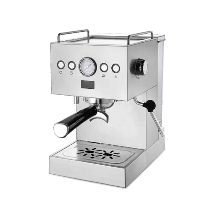 15 or 20 bar pump coffee machine With stainless steel housing detachable drip tray for easy cleaning