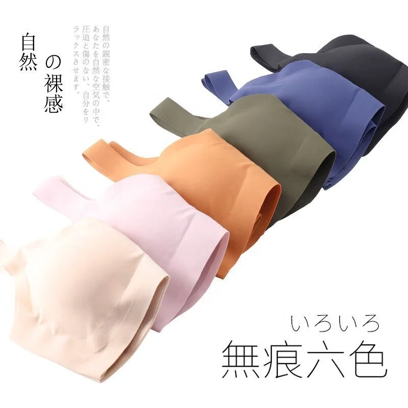 Women Teenager Seamless Wirefree T Shirt Comfortable Sleep Bra Women and girls Daily Seamless Sports Sleep Bra