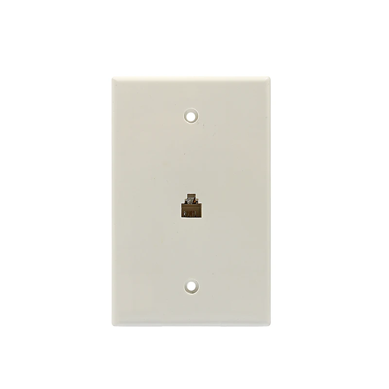 Mid Size RJ11 6P4C Telephone Wall Plate