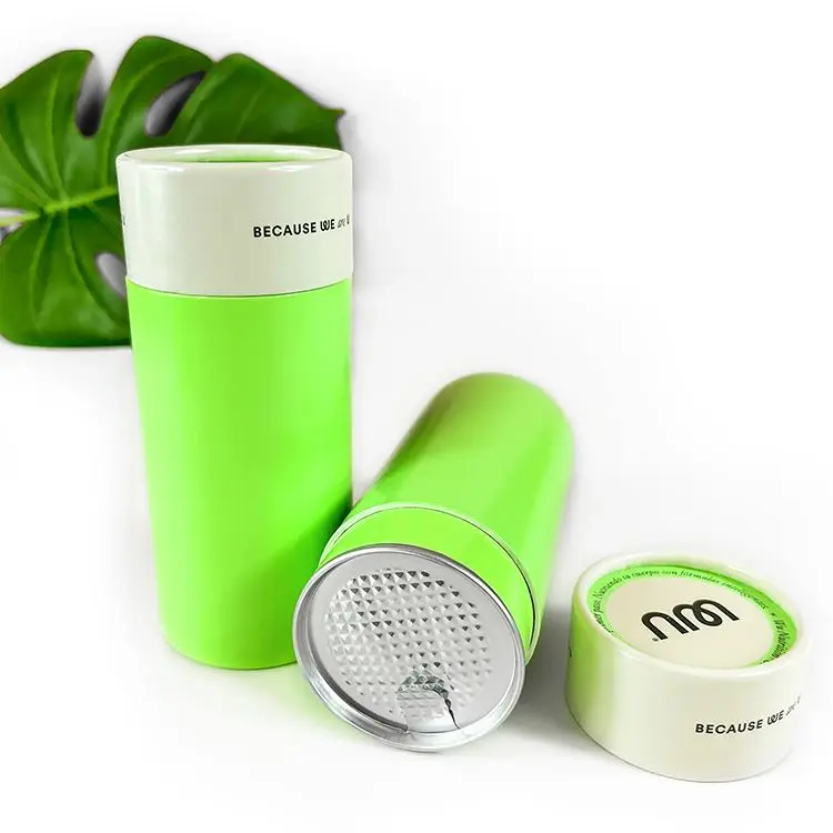 Custom Green Design toothpaste tablets paper tube Packaging for soft gel capsules