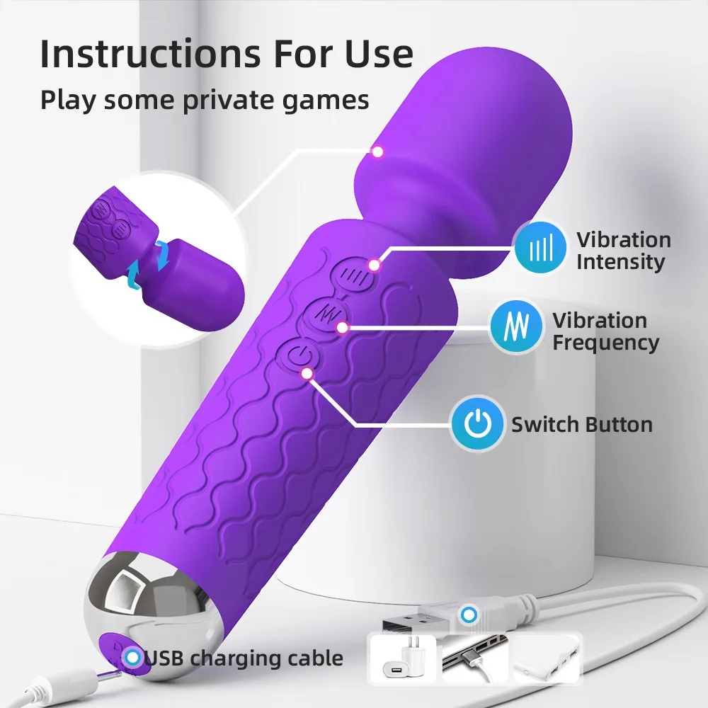 Cheaper Price USB Charge Portable Powerful Personal Mini Wand Massager Vibrator Waterproof Electric mini Massager for Women