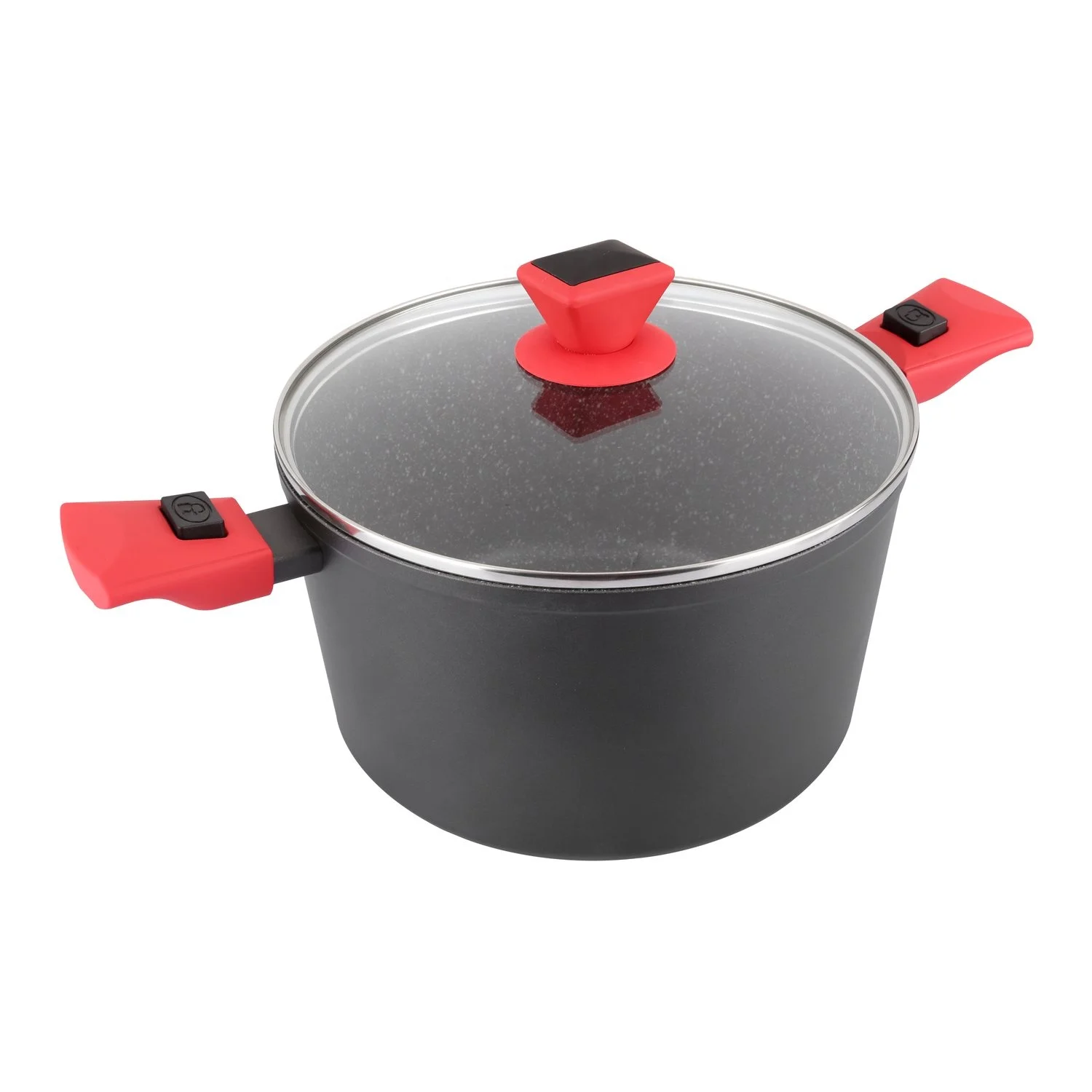 4.5QT Forged Aluminum Marble Nonstick Casserole Pot With Detachable Handle With Induction Bottom